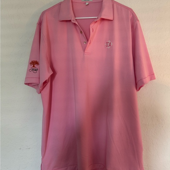 EUC Peter Millar Pink Polo Shirt Classic Style - Picture 1 of 1